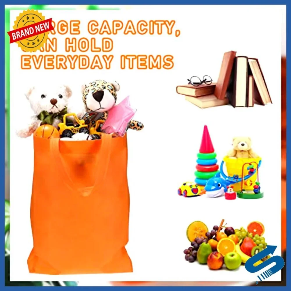 Reusable Non-Woven Tote Bags Bulk Set Eco-Friendly Grocery Shopping